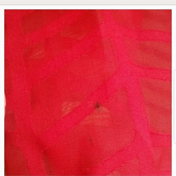 Calvin Klein Long Sleeve Lace Blouse Red Small - Picture 4 of 6